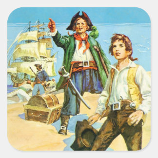 Carré Sticker de l'île au trésor 1