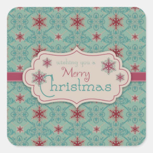 Carré Sticker de Noël classique