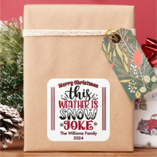 Carré Sticker de Noël d'hiver amusant