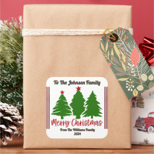 Carré Sticker de Noël Festif joyeux
