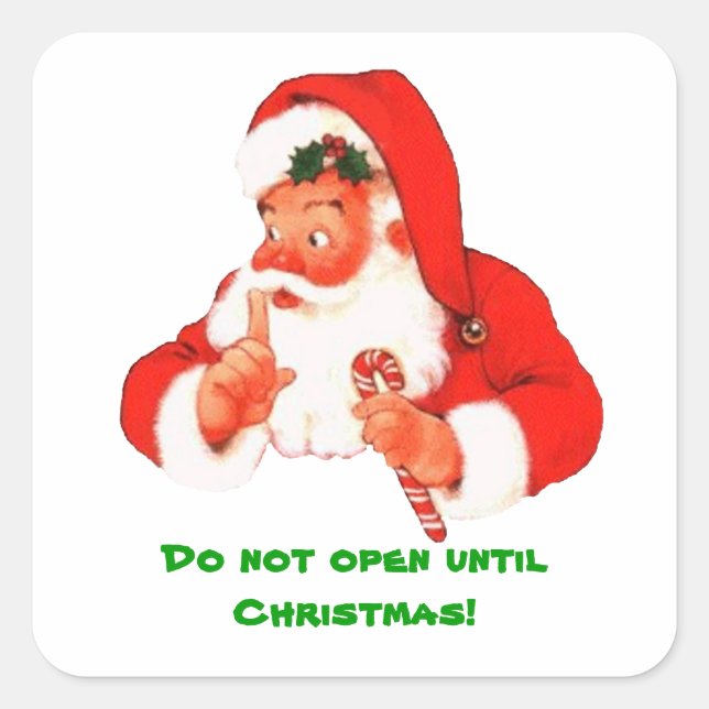Carré Sticker de Noël Secret Père Noël (Devant)