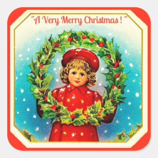 Carré Sticker de Noël très joyeux