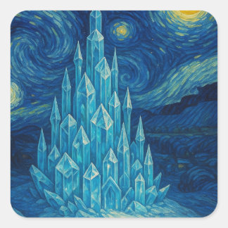 Carré Sticker de nuit Crystal Castle Starry