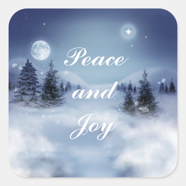 Carré Sticker de nuit d'hiver (Devant)