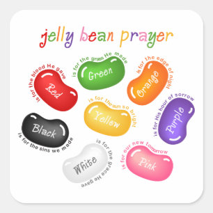 Carré Sticker de prière Jelly Bean