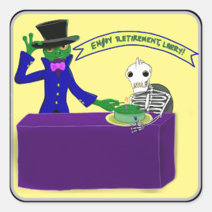 Carré Sticker de retrait de la grenouille