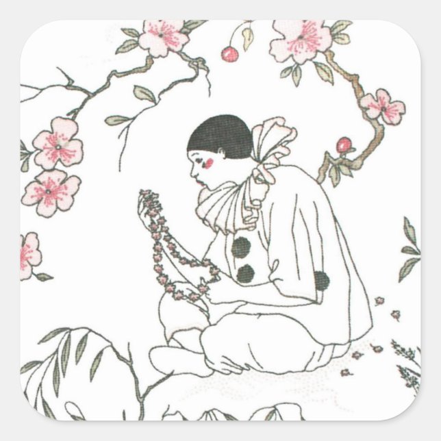 Carré Sticker de rêve de Pierrot (Devant)