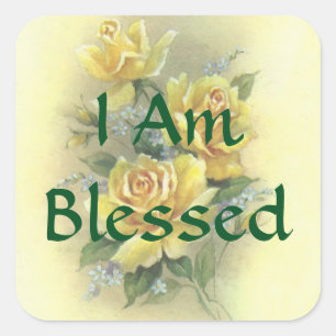 Carré Sticker de Roses Jaunes