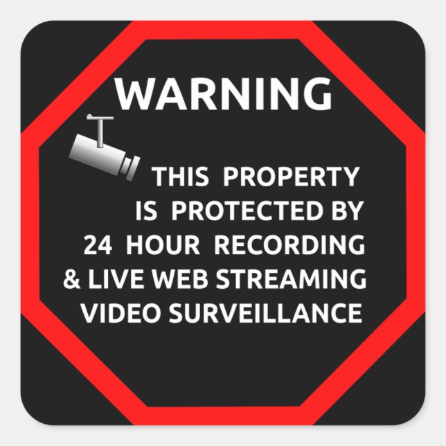 Carré Sticker de sécurité pour Windows Aide pour préveni (Devant)