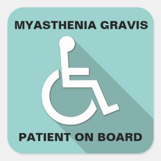Carré STICKER de sensibilisation Myasthenia Gravis