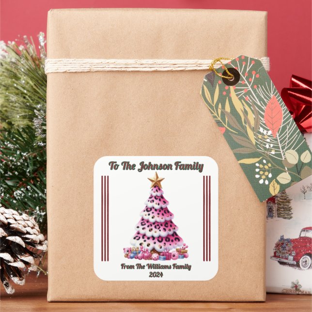 Carré Sticker de vacances pour cadeaux (vacances)