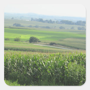 Carré Sticker de vue Pittoresque de la ferme Amish du Mi