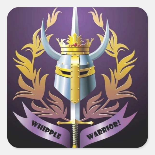 Carré Sticker de Whipple Warrior Square du Dude (Devant)