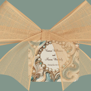 Carré Sticker d'emballage Pearl Coast Elegance