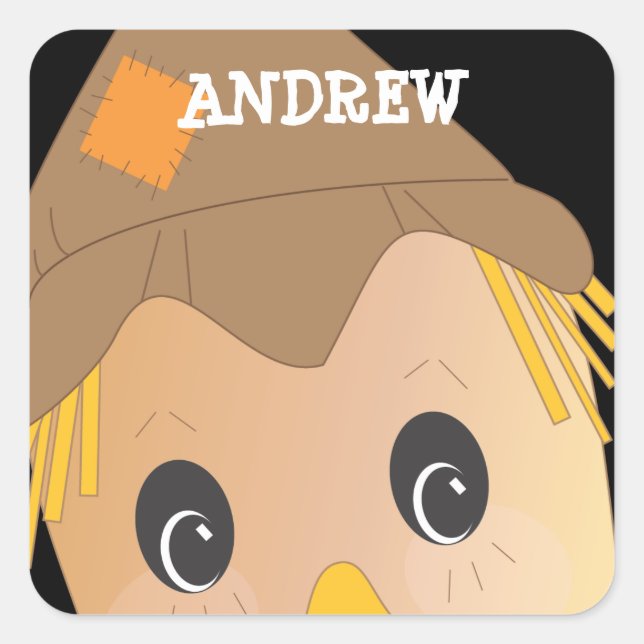 Carré Sticker d'Halloween Éffrayant à moelle épinière pe (Devant)