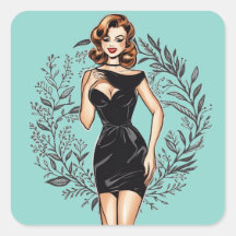 Sticker d'illustration Vintage LBD