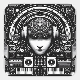 Carré Sticker DJ