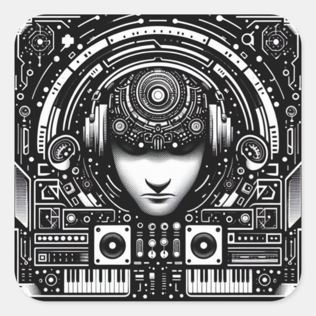 Carré Sticker DJ (Devant)