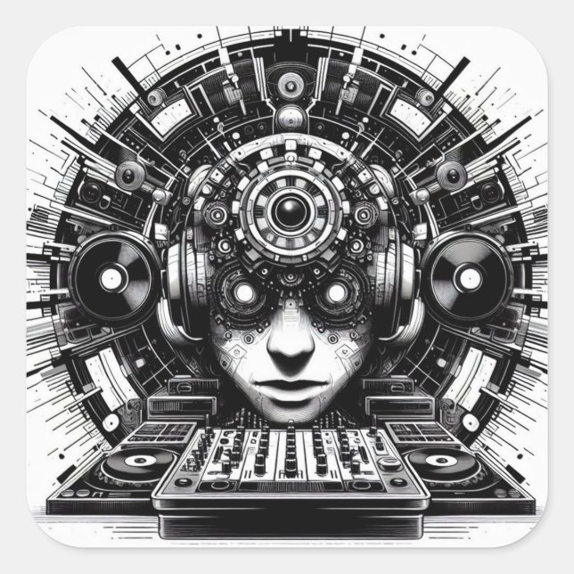 Carré Sticker DJ (Devant)