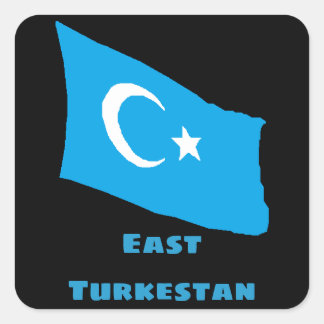 Carré Sticker Drapeau Est Turkestan