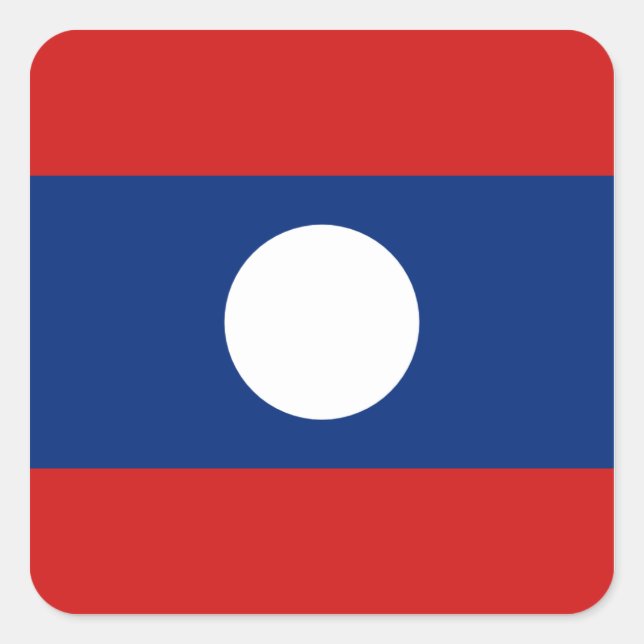 Carré Sticker Drapeau Laos (Devant)