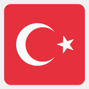 Carré Sticker Drapeau Turquie
