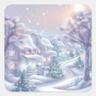 Carré Sticker Dreamy Village de Noël