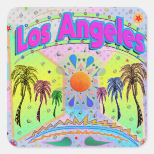 Carré Sticker du calme de Los Angeles