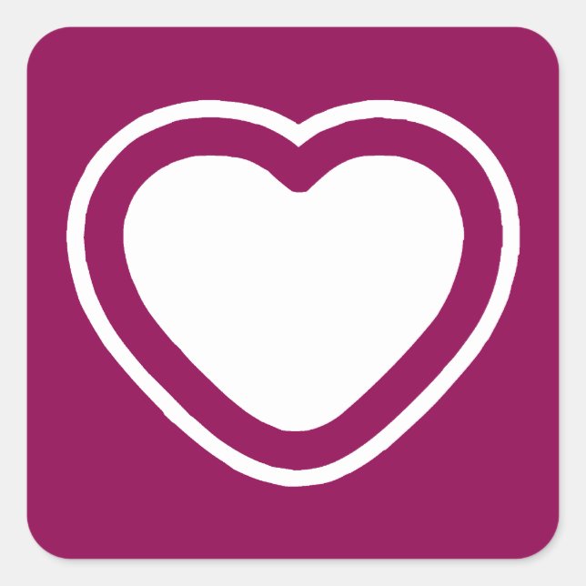 Carré Sticker du coeur au coeur (Devant)