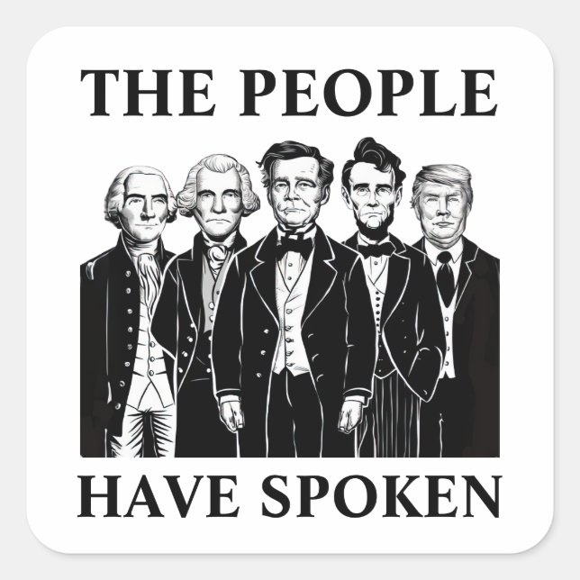 Carré Sticker du président d'investiture (Devant)