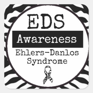 Carré Sticker EDS pour Black and White Ehlers-Danlos