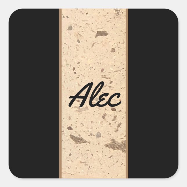 Carré Sticker en marbre beige (Devant)