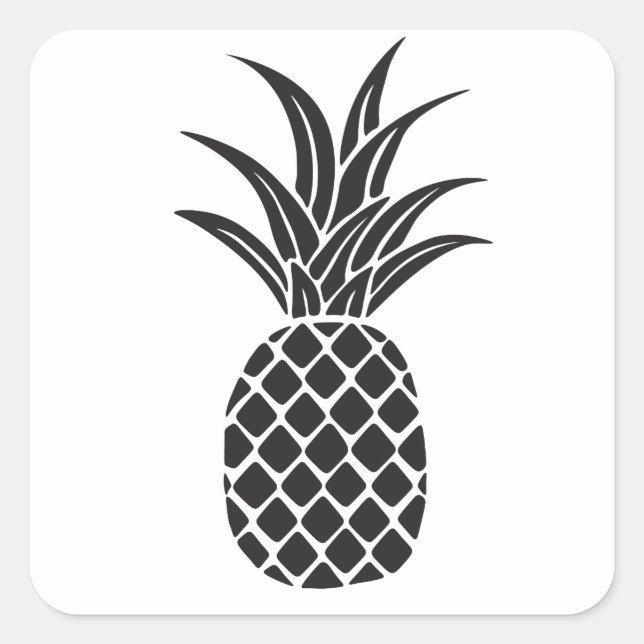 Carré Sticker en silhouette d'ananas (Devant)