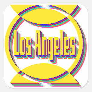 Carré Sticker fantastique Los Angeles 1