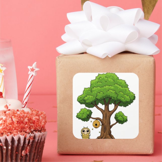 Carré Sticker favori de la fête des abeilles (Fête)