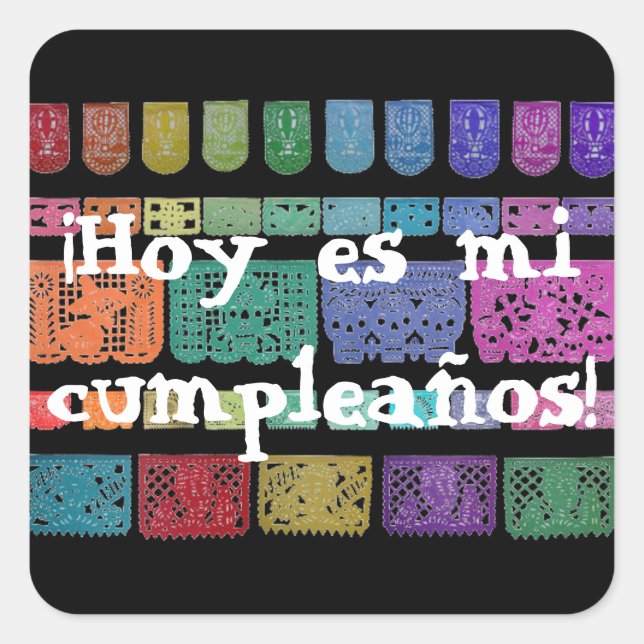Carré Sticker Feliz Cumpleanos (Devant)