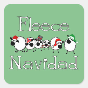 Carré Sticker Fleece Navidad