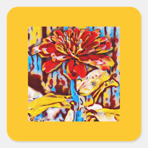 Carré Sticker Floral Automne