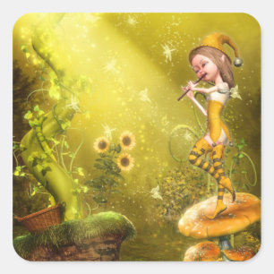 Carré Sticker Flutist
