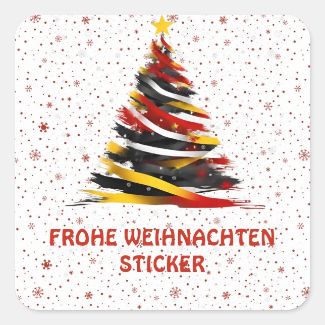 CARRÉ STICKER FROHE WEIHNACHTEN (Devant)