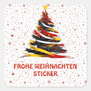 CARRÉ STICKER FROHE WEIHNACHTEN