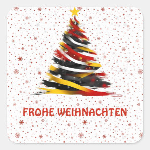 CARRÉ STICKER FROHE WEIHNACHTEN