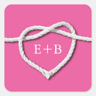 Carré Sticker Fuchsia du noeud