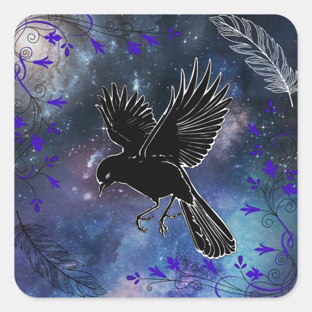 Carré Sticker Galaxy Raven (Devant)
