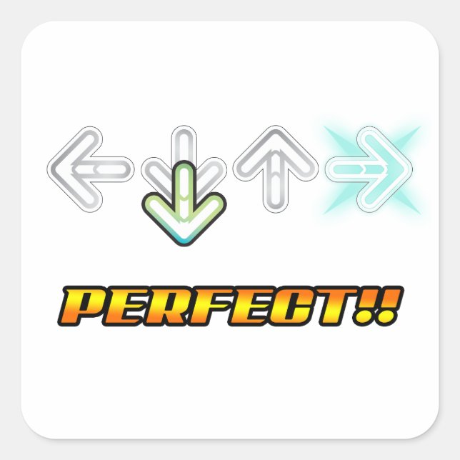 Carré Sticker Gamer - Perfect Dance Moves (Devant)