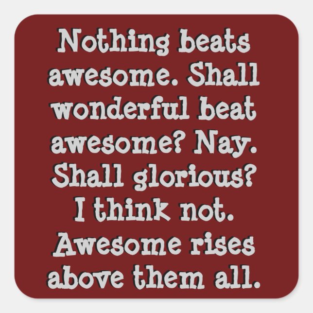 Carré Sticker génial (Devant)