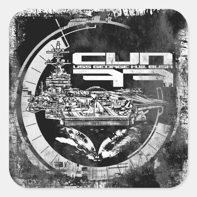 Carré Sticker George H.W. Bush (Devant)