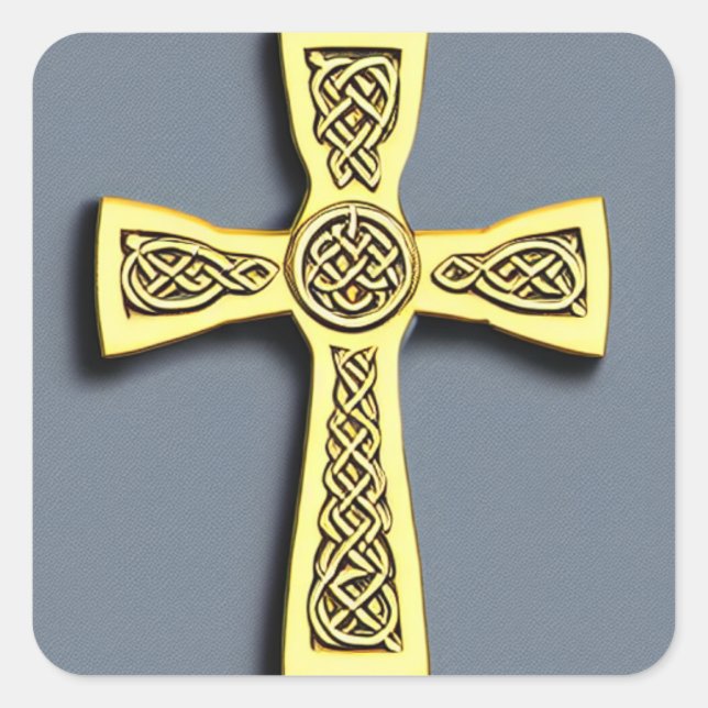 Carré Sticker Gold Celtic Cross (Devant)