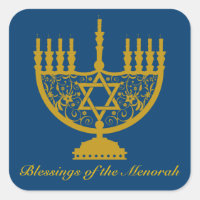 Sticker Golden Menorah