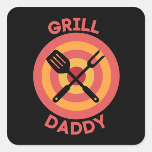 CARRÉ STICKER -GRILL DADDY